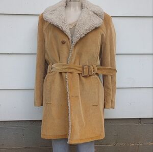 Vintage Corduroy Sherpa Lined Coat